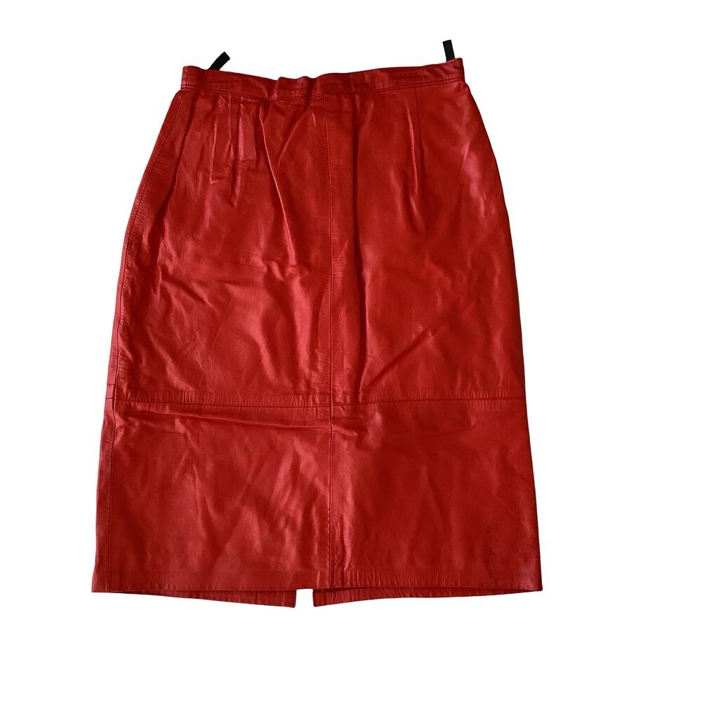 Genuine Leather Pencil Skirt